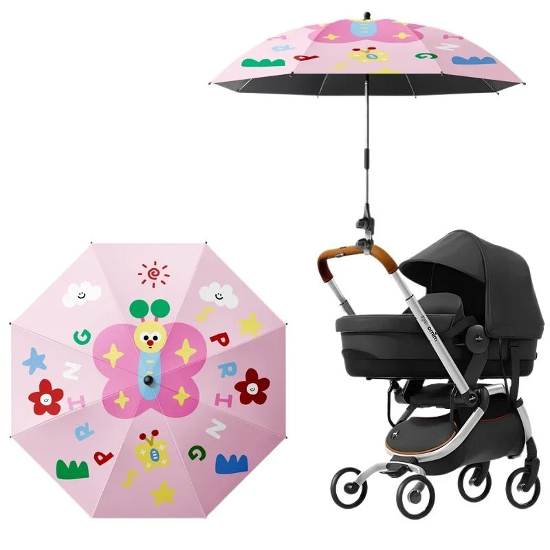 Ombrelle poussette confort et style rose