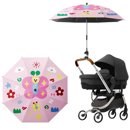 Ombrelle poussette confort et style rose