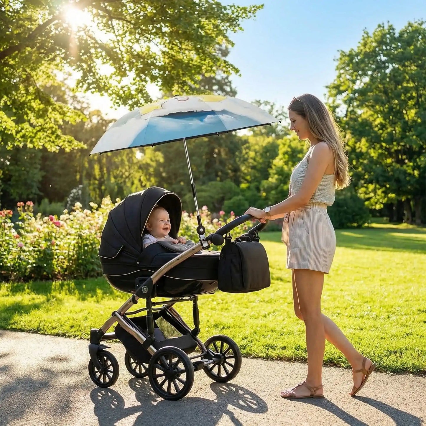 Ombrelle poussette | Protection Universelle - Mon P'tit Nid Bébé