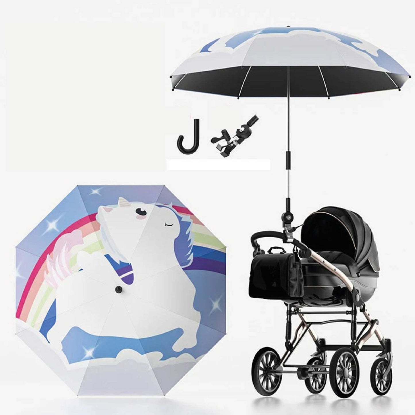 Ombrelle poussette | Protection Universelle - Mon P'tit Nid Bébé