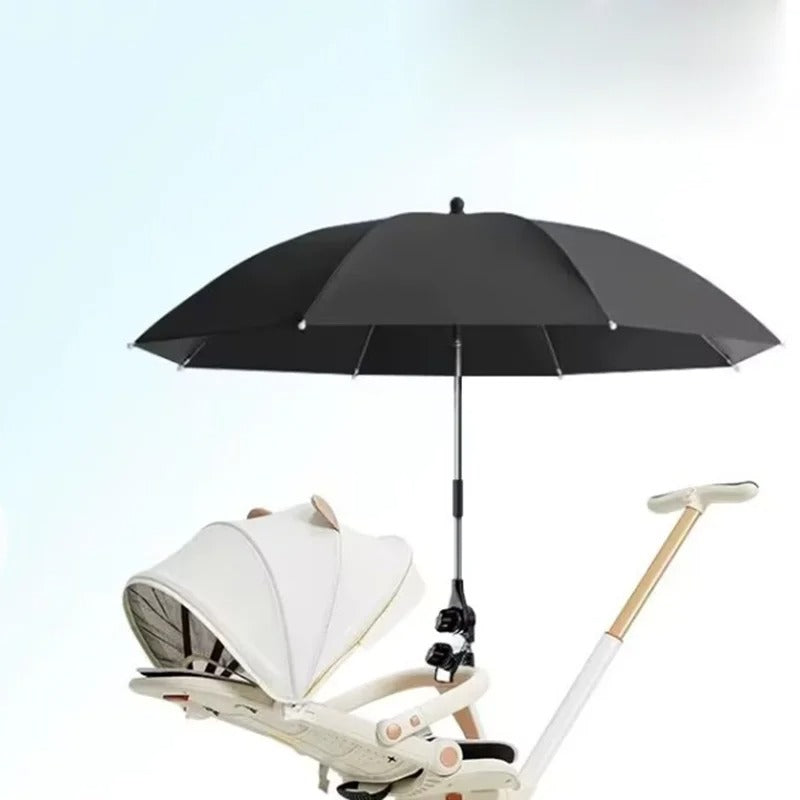 Ombrelle poussette rotative noir