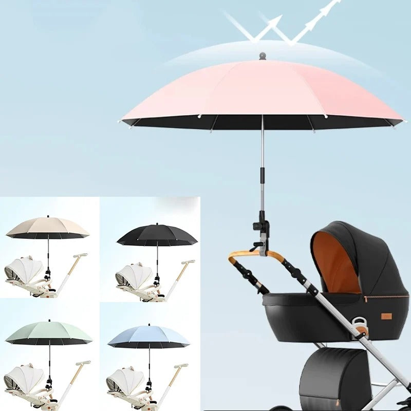 Ombrelle poussette rotative protection efficace
