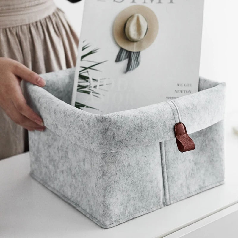 Panier de rangement bébé douceo gris