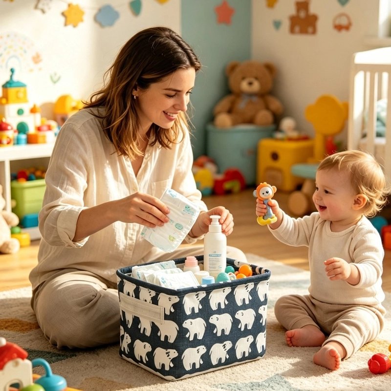 Panier rangement bebe cocon maman et bébé rangent