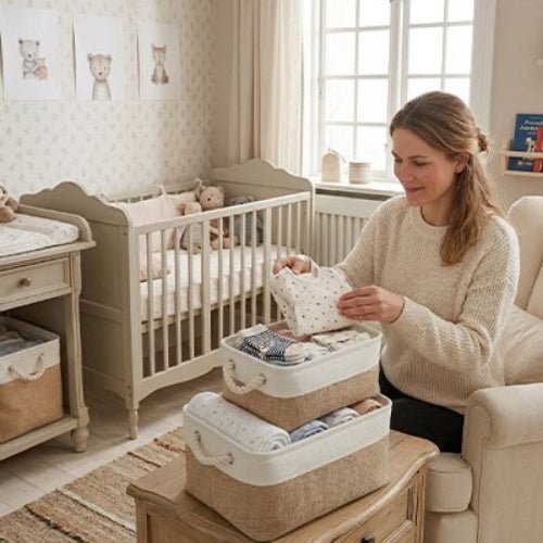 Panier rangement bébé | Élégant et Pratique - Mon P'tit Nid Bébé