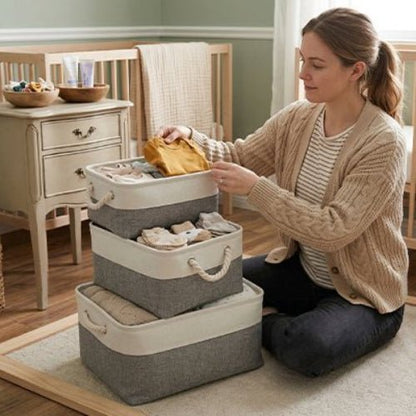 Panier rangement bébé | Élégant et Pratique - Mon P'tit Nid Bébé