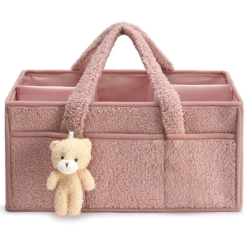 Panier rangement bebe organisateur efficace rose