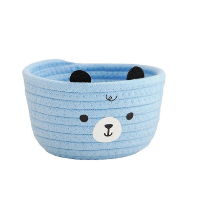 Panier rangement bebe pratique et colore bleu