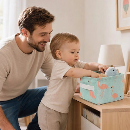 Panier rangement bebe scandi papa et bébé rangent
