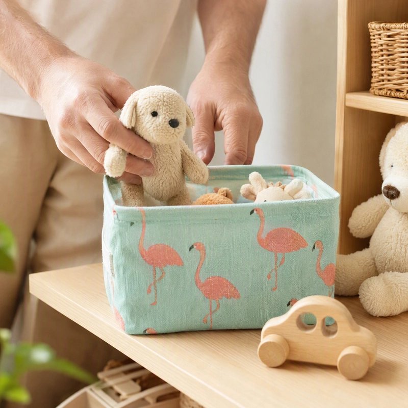 Panier rangement bebe scandi papa range dans le panier