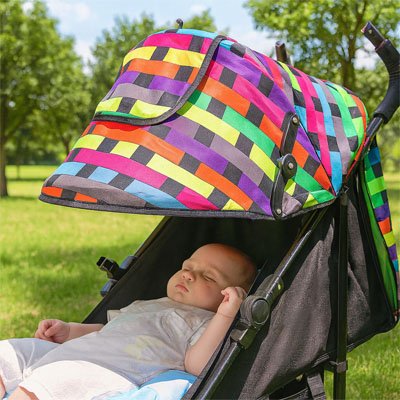 Par soleil pour poussette Protection UV Universelle bebe dort dans sa poussette