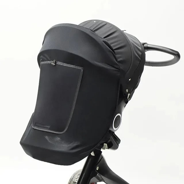 Parasol poussette anti UV respirant noir