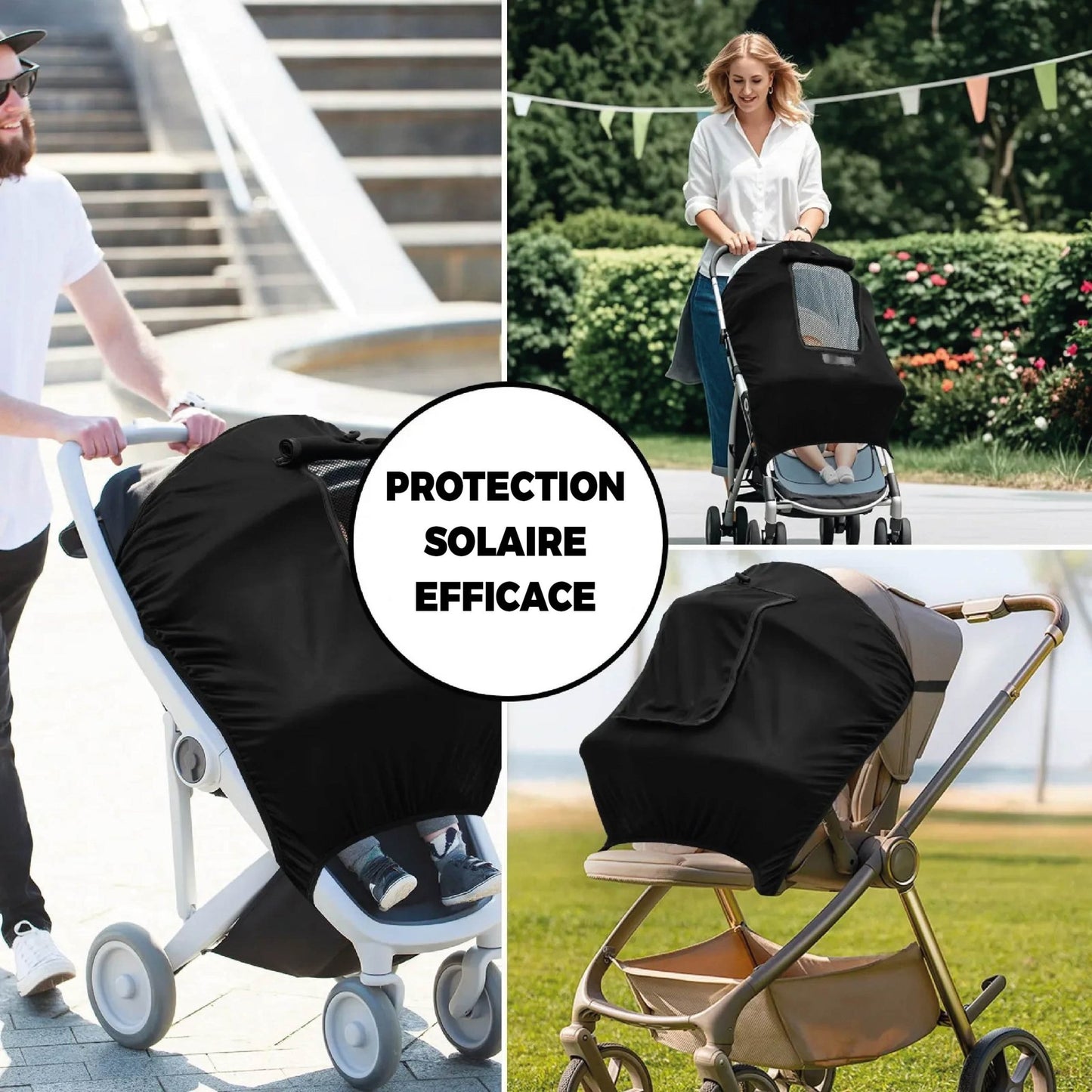 Parasol poussette | Anti - UV Universel - Mon P'tit Nid Bébé