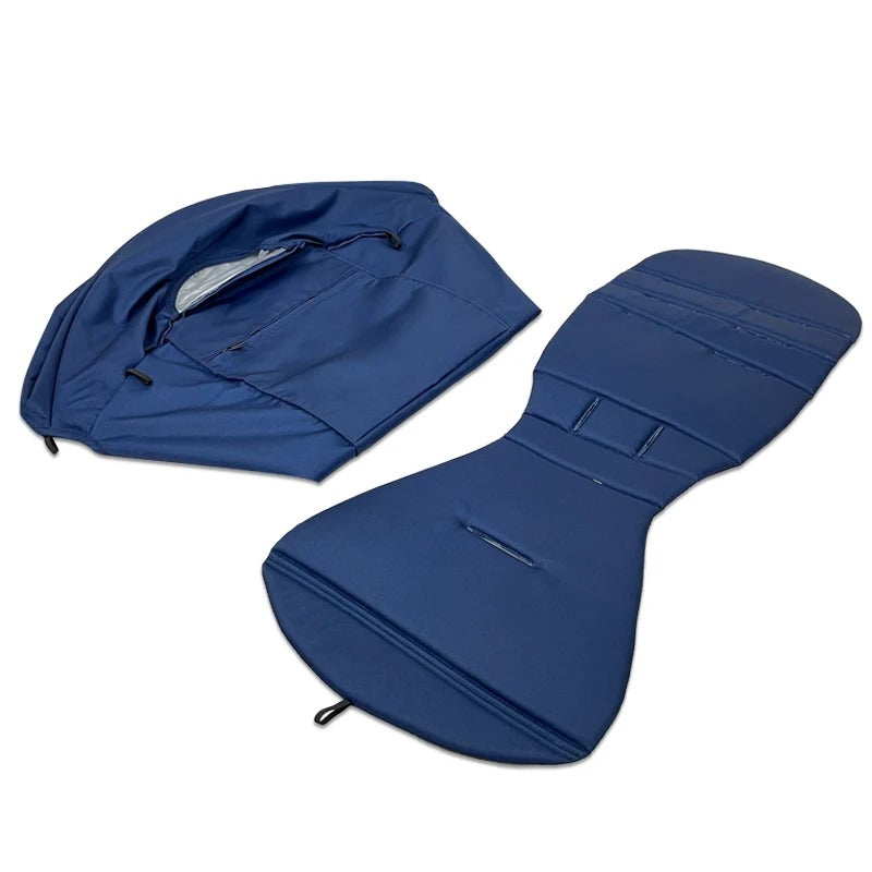 Parasol poussette sortie en exterieur bleu