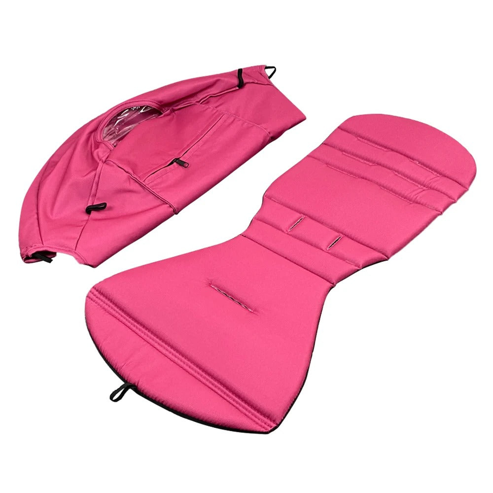 Parasol poussette sortie en exterieur rose