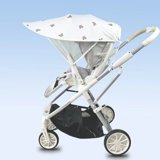 Parasol poussette universel ours blanc