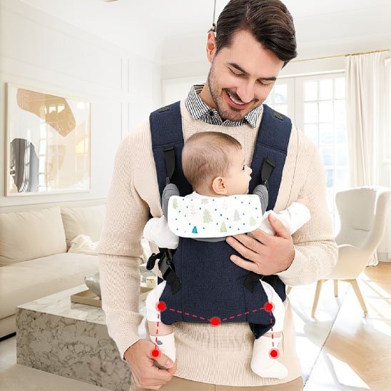 Porte bébé ergonomique | 0 - 36 mois - Mon P'tit Nid Bébé