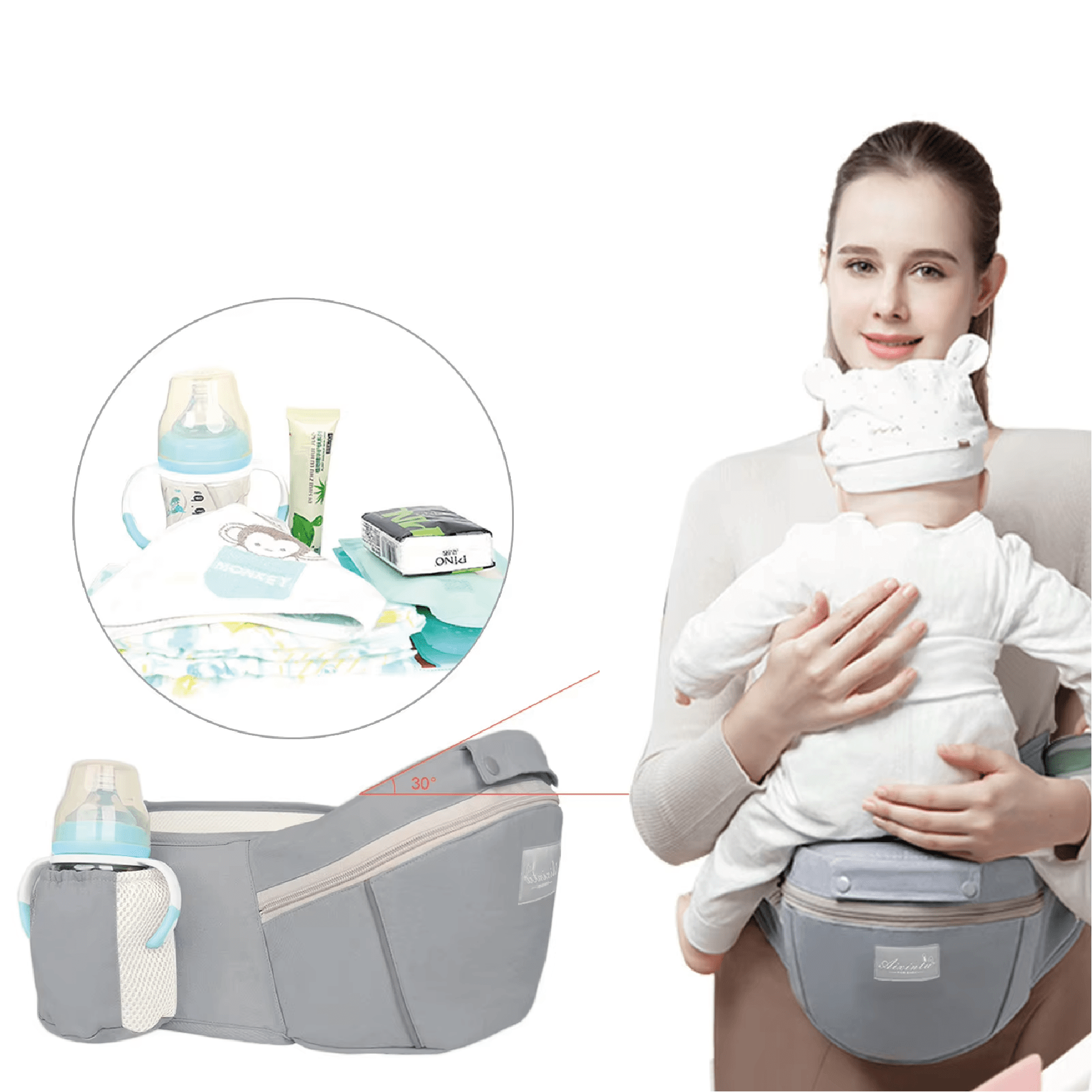 Porte - bébé ergonomique | Confort+ - Mon P'tit Nid Bébé