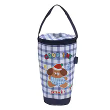 Porte biberon chien bleu