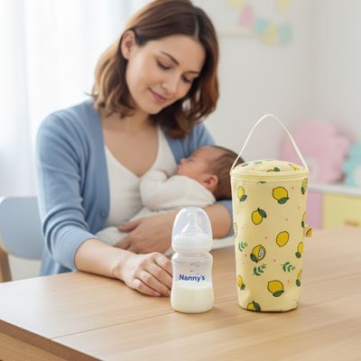 Porte biberon ergonomique | Mains Libres - Mon P'tit Nid Bébé