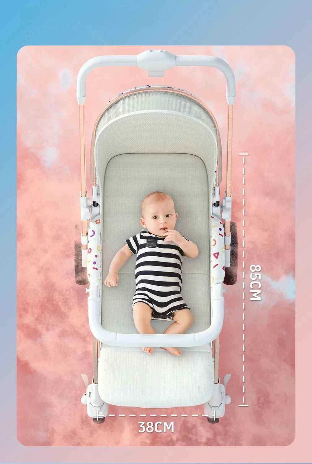 Poussette bébé | Bidirectionnelle Tout - Terrain Ultra - Légère - Mon P'tit Bébé