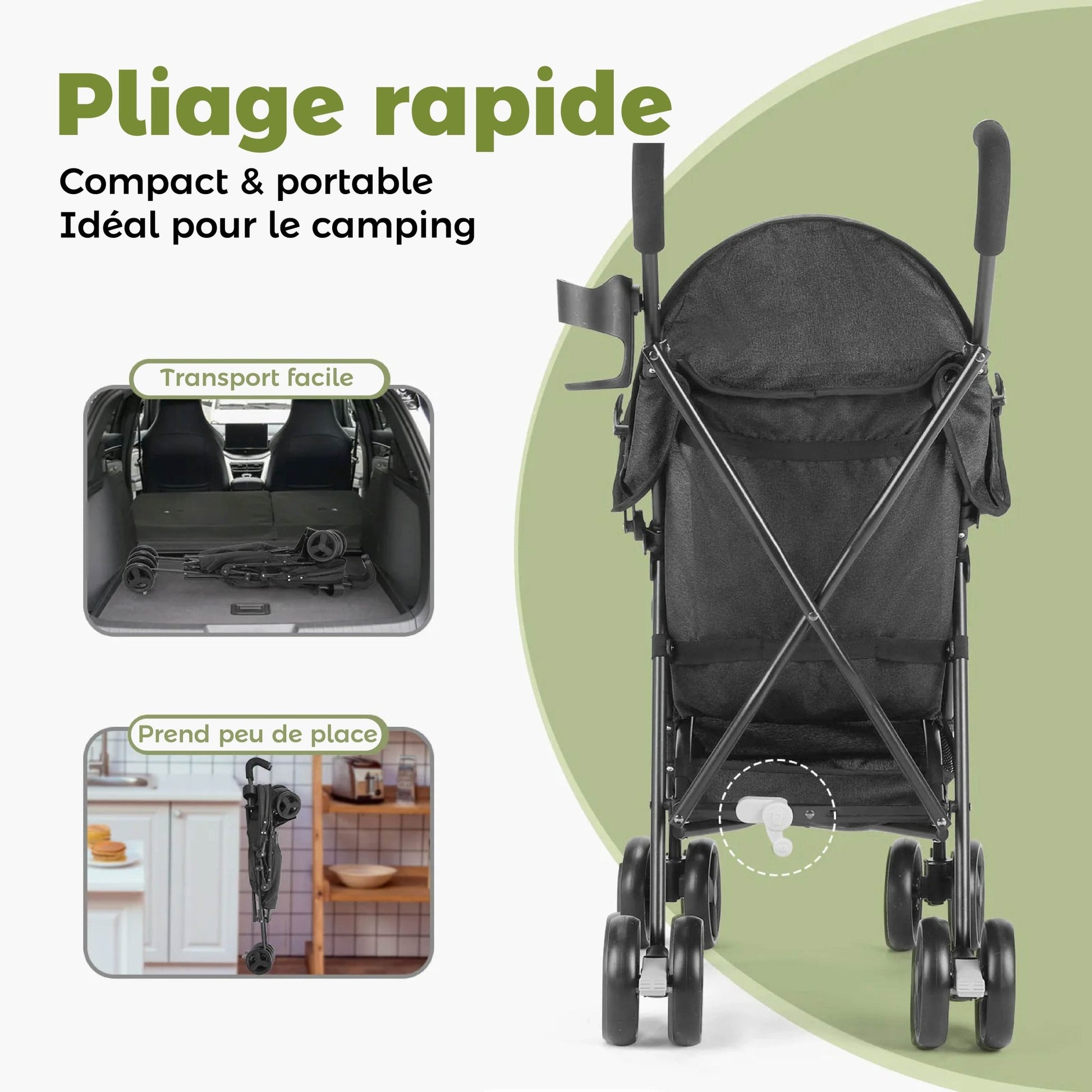Poussette bébé | Compacte et Légère - Mon P'tit Nid Bébé
