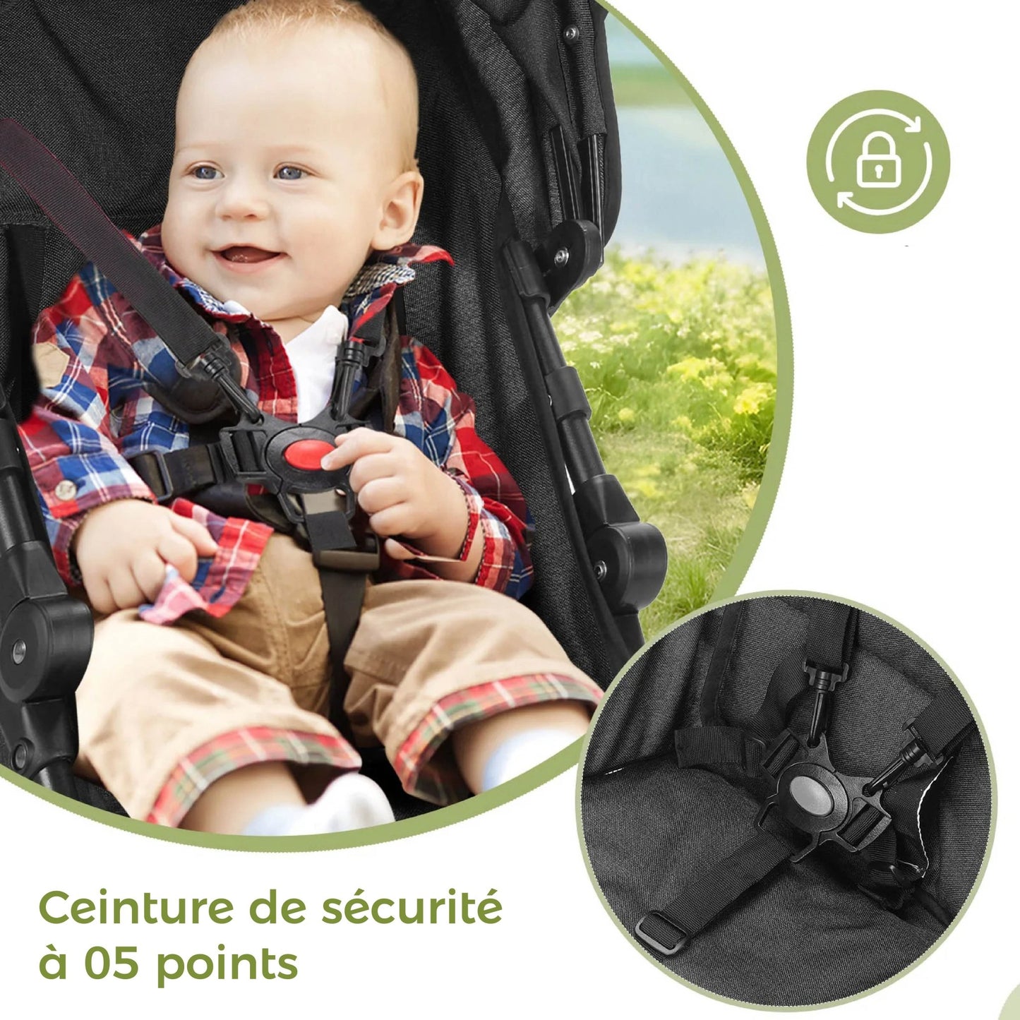 Poussette bébé | Compacte et Légère - Mon P'tit Nid Bébé
