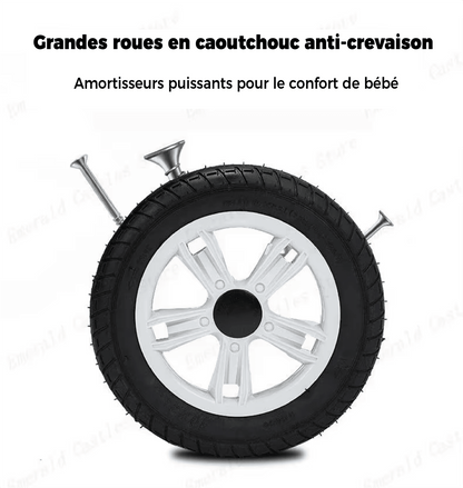 Poussette bébé | Double Compacte Pliable - Mon P'tit Nid Bébé