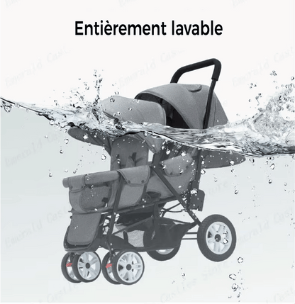 Poussette bébé | Double Compacte Pliable - Mon P'tit Nid Bébé