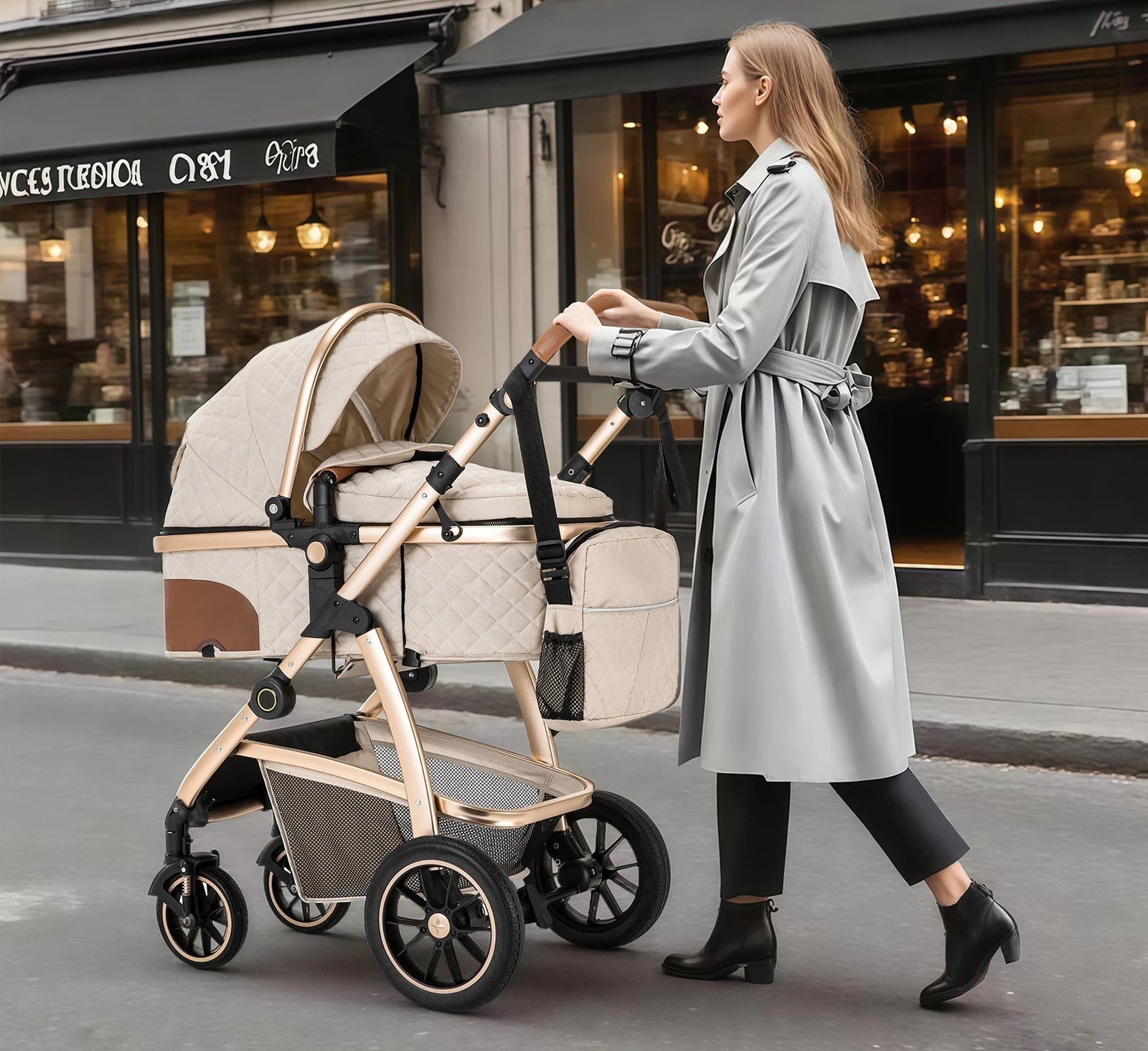 Poussette bébé | Trio Évolutive Pliable - Mon P'tit Nid Bébé