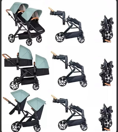 Poussette double pratique et fonctionnelle