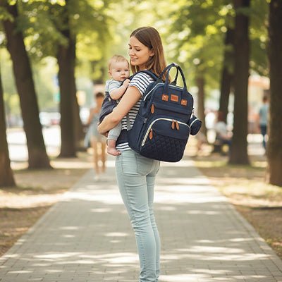 Sac à dos à langer | Élégance Pratique - Mon P'tit Nid Bébé