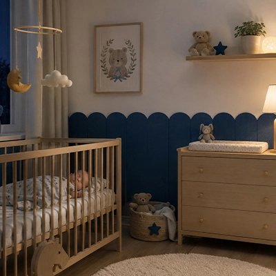 Stickers muraux chambre deco frequentation bebe dort dans son berceau
