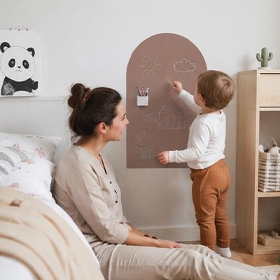 Stickers muraux chambre pose facile bebe dessine sur le mur