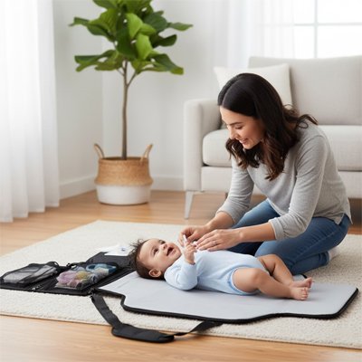 Tapis à langer nomade | Compact & Imperméable - Mon P'tit Bébé