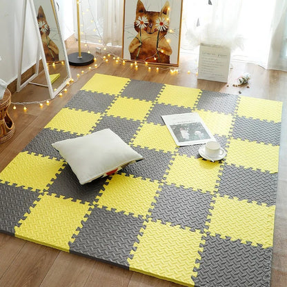 Tapis d'eveil ultra cofortable blanc et jaune