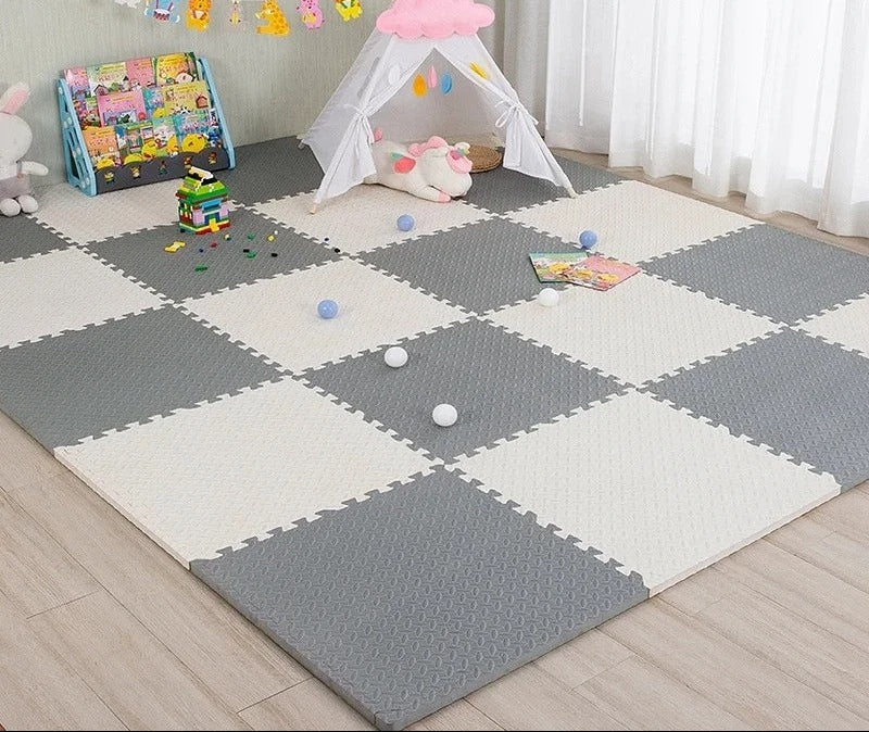 Tais d'eveil ultra confortable gris et blanc