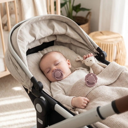 Tetine bebe caoutchouc naturel bebe dort dans sa poussette