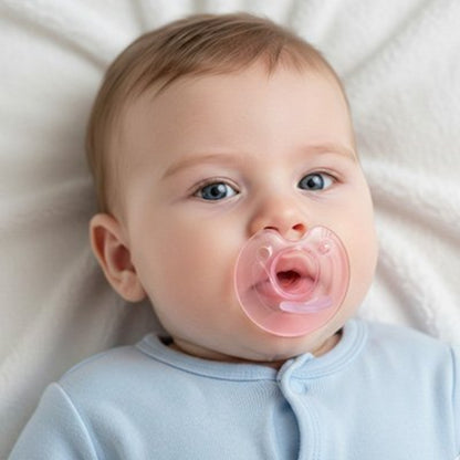 tetine bebe ergonomique silicone medical bebe sur le dos