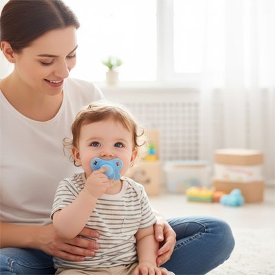 Tetine bebe forme papillon maman et bebe