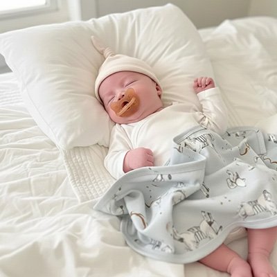 Tetine bebe physiologique marron bebe dort