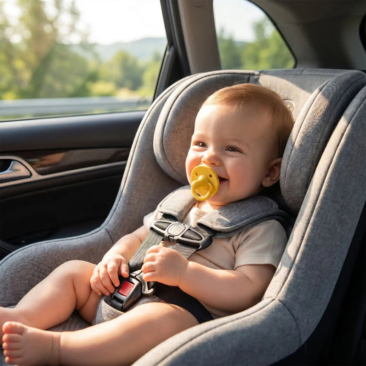 Tétine bebe silicone sans BPA bebe dans son siege auto