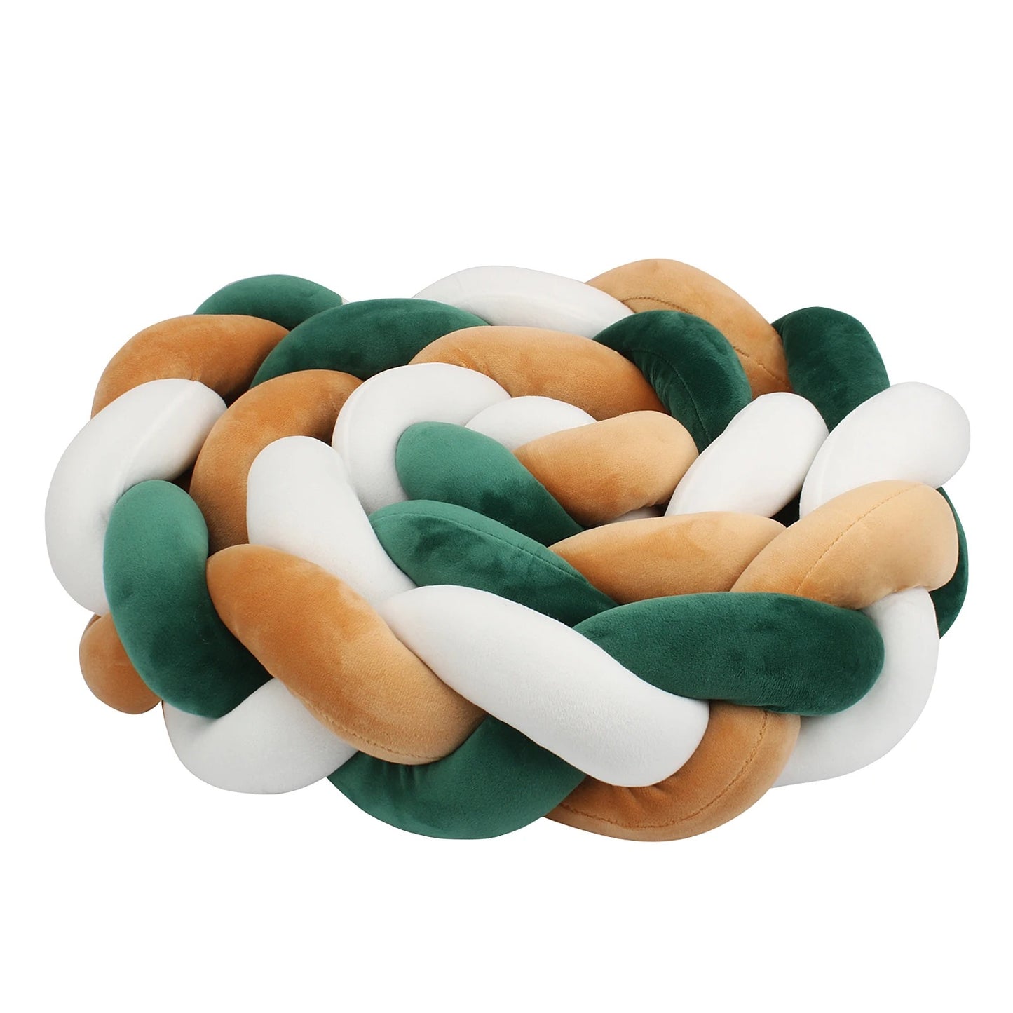 Tresse de lit douce et attrayante vert et marron